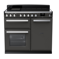 Rangemaster Estel Deluxe 100 Induction range cooker in Slate with Chrome trim