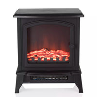 Warmlite Mable WL46021 compact black stove fire - clean studio front view