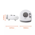 Warmlite WL44004 flat fan heater dimensions diagram - H120 x D270 x W260mm