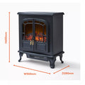 Warmlite Wingham WL46019 stove fire dimensions diagram - H600 x W500 x D280mm