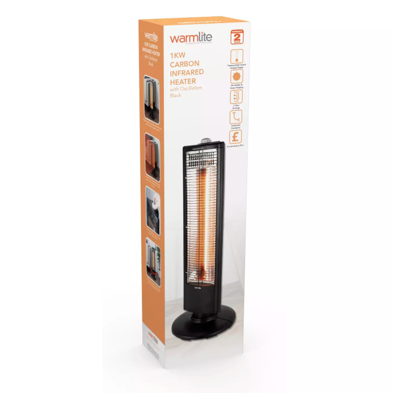 Warmlite WL42013 carbon infrared heater retail packaging box