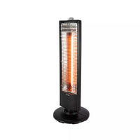 Warmlite WL42013 1kW carbon infrared heater in black - clean studio front view
