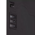 Warmlite Mable WL46021 stove fire control panel close-up showing heat and flame switches