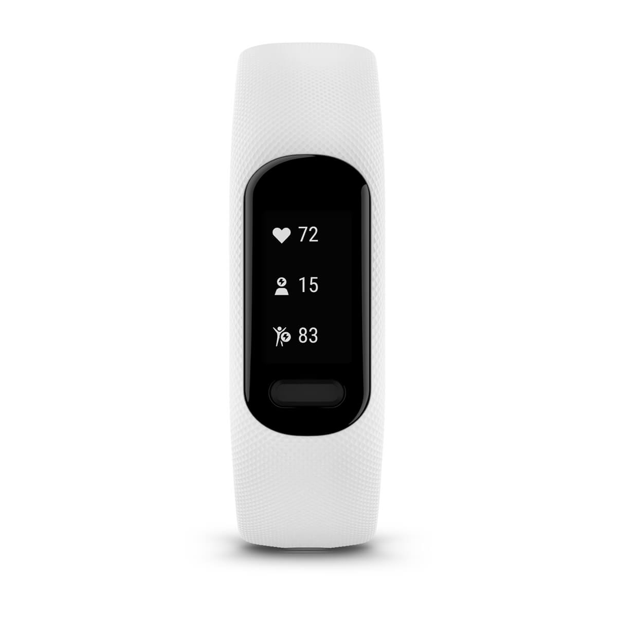 Garmin vivosmart 5 Fitness Tracker - front view, screen on