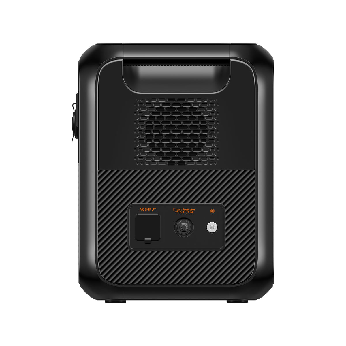 BLUETTI AC180P 1,440Wh 1,800W Portable Power Station - side view with input panel