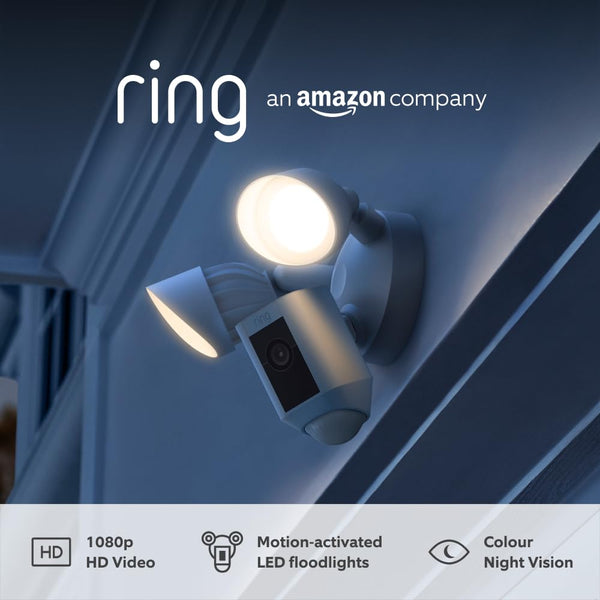 Ring Floodlight Cam Wired Plus White | B08F6M24HK Ring Euronics Ireland