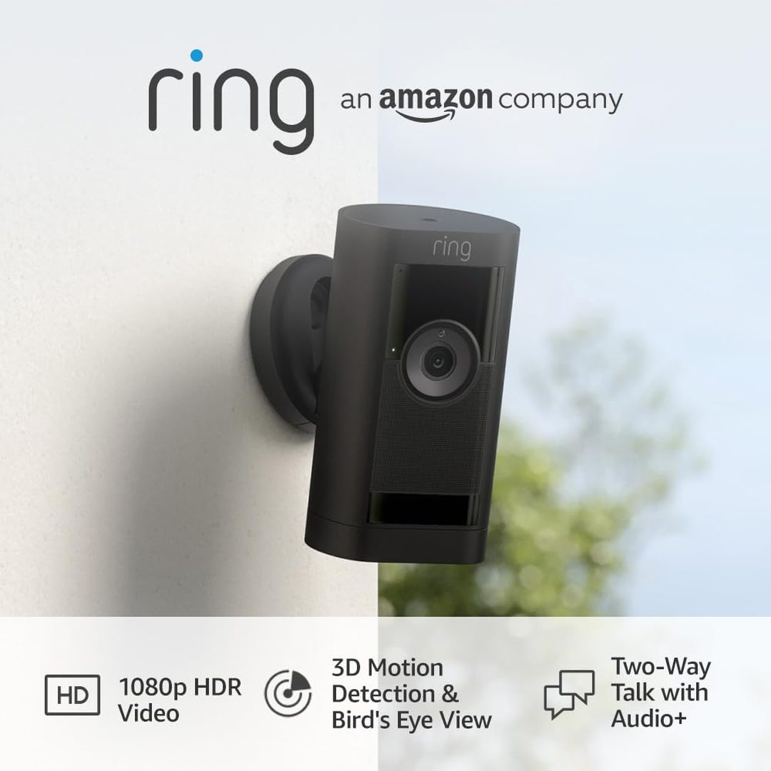 Ring Outdoor Camera Pro Battery Stick Up Cam Pro Black | B09CKBB89Q Ring Euronics Ireland