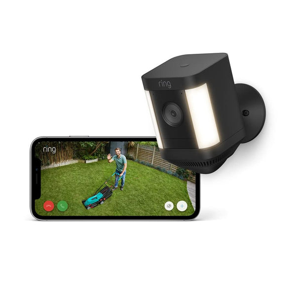 Ring Spotlight Cam Plus Battery Black | B09K1D35TK Ring Euronics Ireland