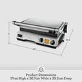 Sage 2400W Cast Aluminium Non-stick Smart Grill Pro - Brushed Stainless Steel| BGR840BSS Sage Grill Euronics Ireland