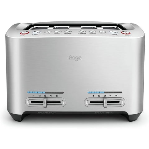Sage Smart 4-Slice Toaster, Silver | BTA845UK