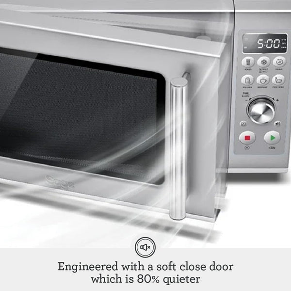 Sage the Compact Wave Soft Close Microwave Oven, Silver | SMO650SIL4GEU1 Sage Microwave Euronics Ireland