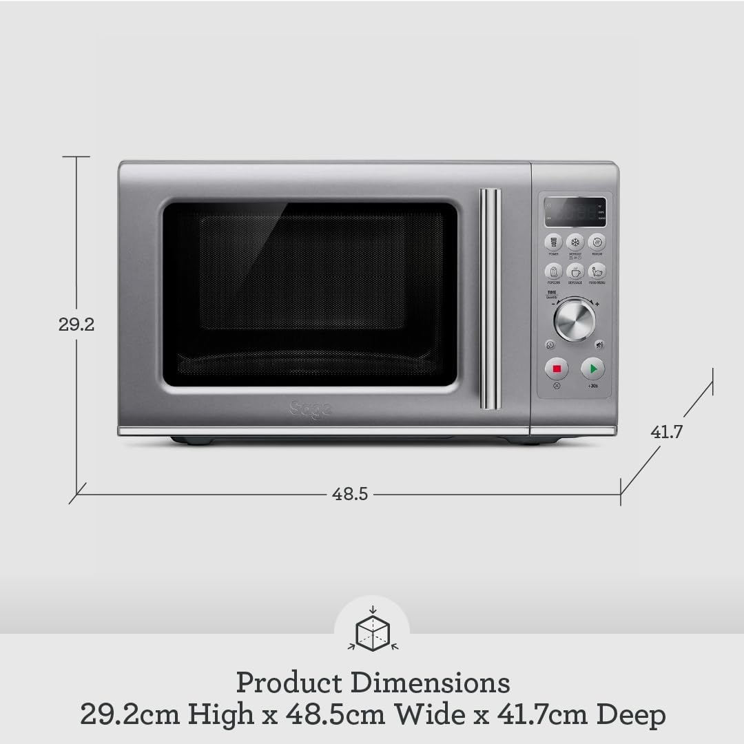 Sage the Compact Wave Soft Close Microwave Oven, Silver | SMO650SIL4GEU1 Sage Microwave Euronics Ireland