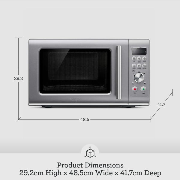 Sage the Compact Wave Soft Close Microwave Oven, Silver | SMO650SIL4GEU1 Sage Microwave Euronics Ireland
