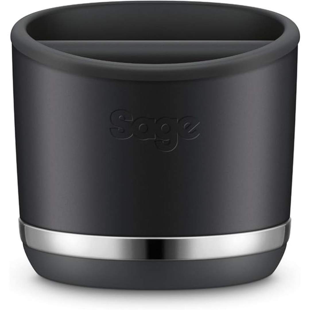 Sage SEA501BTR0ZEU1 Knock Box 10 in black truffle, front view