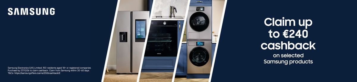 Samsung: claim up to €240 cashback on selected Samsung products