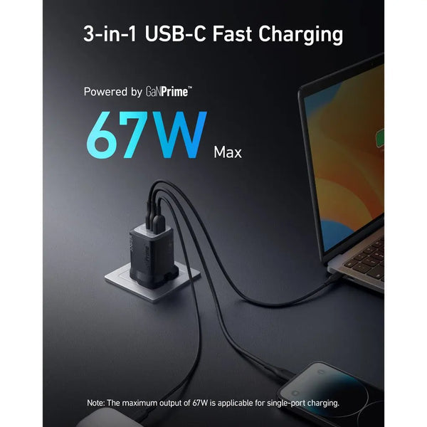 Anker 735 Charger GaNPrime 67W Black | A2669213