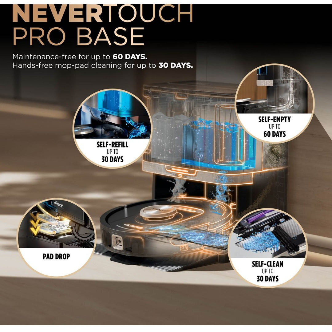 Shark 2-in-1 Self-Empty, Self-Refill & Self-Clean Robot Vacuum & Mop | RV2800ZEUK Shark Robot Vacuum Euronics Ireland
