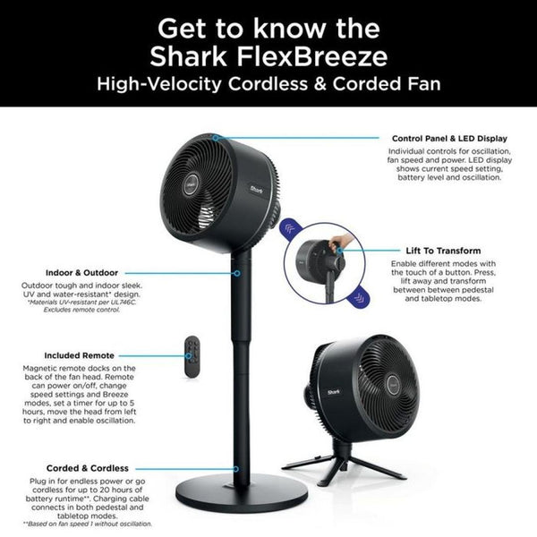 Shark FlexBreeze Portable Fan | FA220UK Shark Air Purifier Euronics Ireland