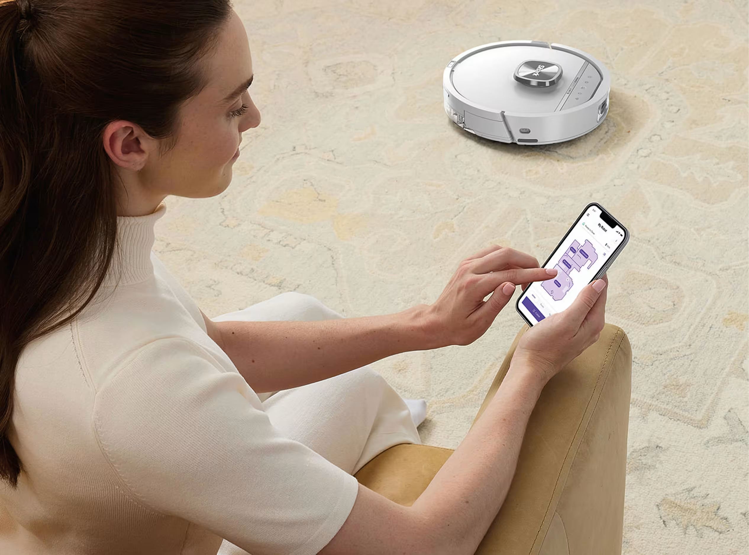 Shark PowerDetect UV Reveal 2-in-1 Robot Vacuum & Mop – Black | RV3000XEUK