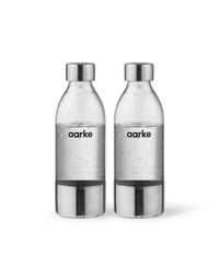Aarke Small PET Water Bottle for Carbonator 3, 650ml, 2-Pack - front product view