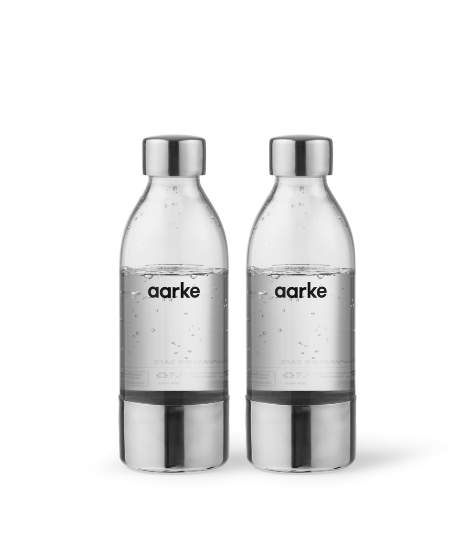 Aarke Small PET Water Bottle for Carbonator 3, 650ml, 2-Pack - front product view