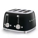 Smeg 50's Retro Style 4 Slice Black Toaster | TSF03BLUK Smeg Toaster Euronics Ireland