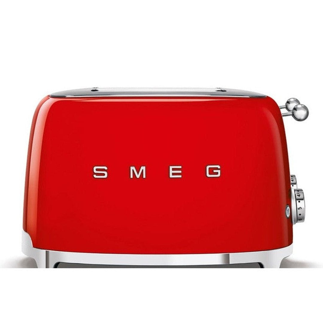 Smeg 50's Retro Style 4 Slice Pastel Red Toaster | TSF03RDUK Smeg Toaster Euronics Ireland