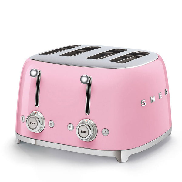 Smeg 50's Retro Style 4 Slice Pink Toaster | TSF03PKUK Smeg Toaster Euronics Ireland