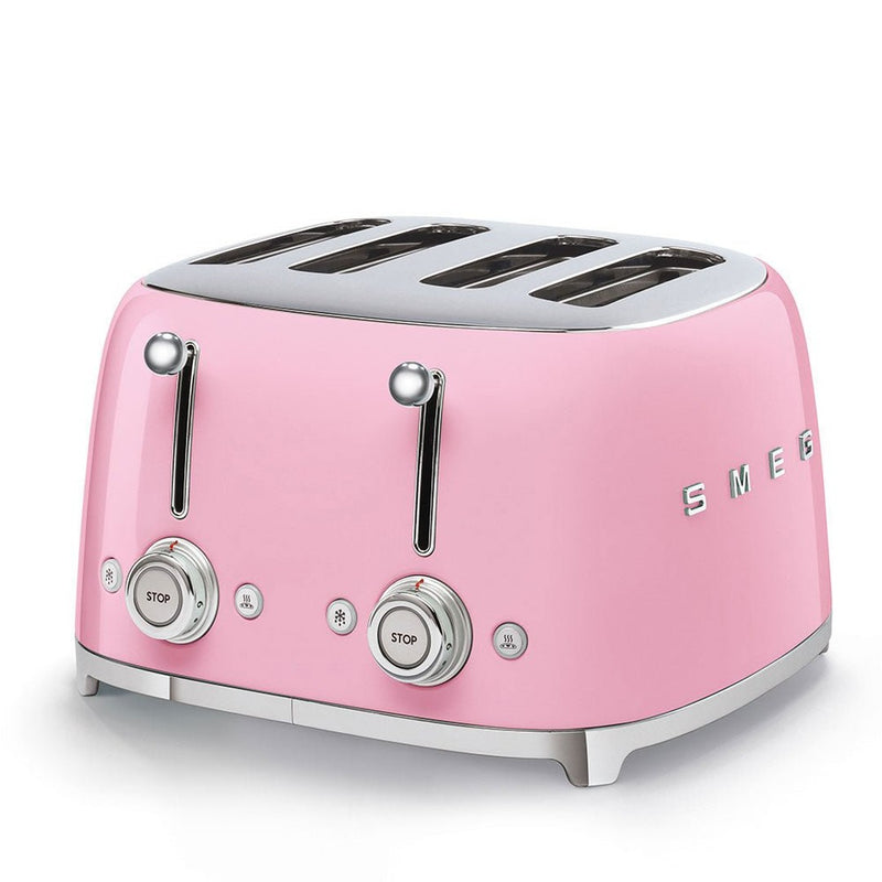 Smeg 50's Retro Style 4 Slice Pink Toaster | TSF03PKUK Smeg Toaster Euronics Ireland