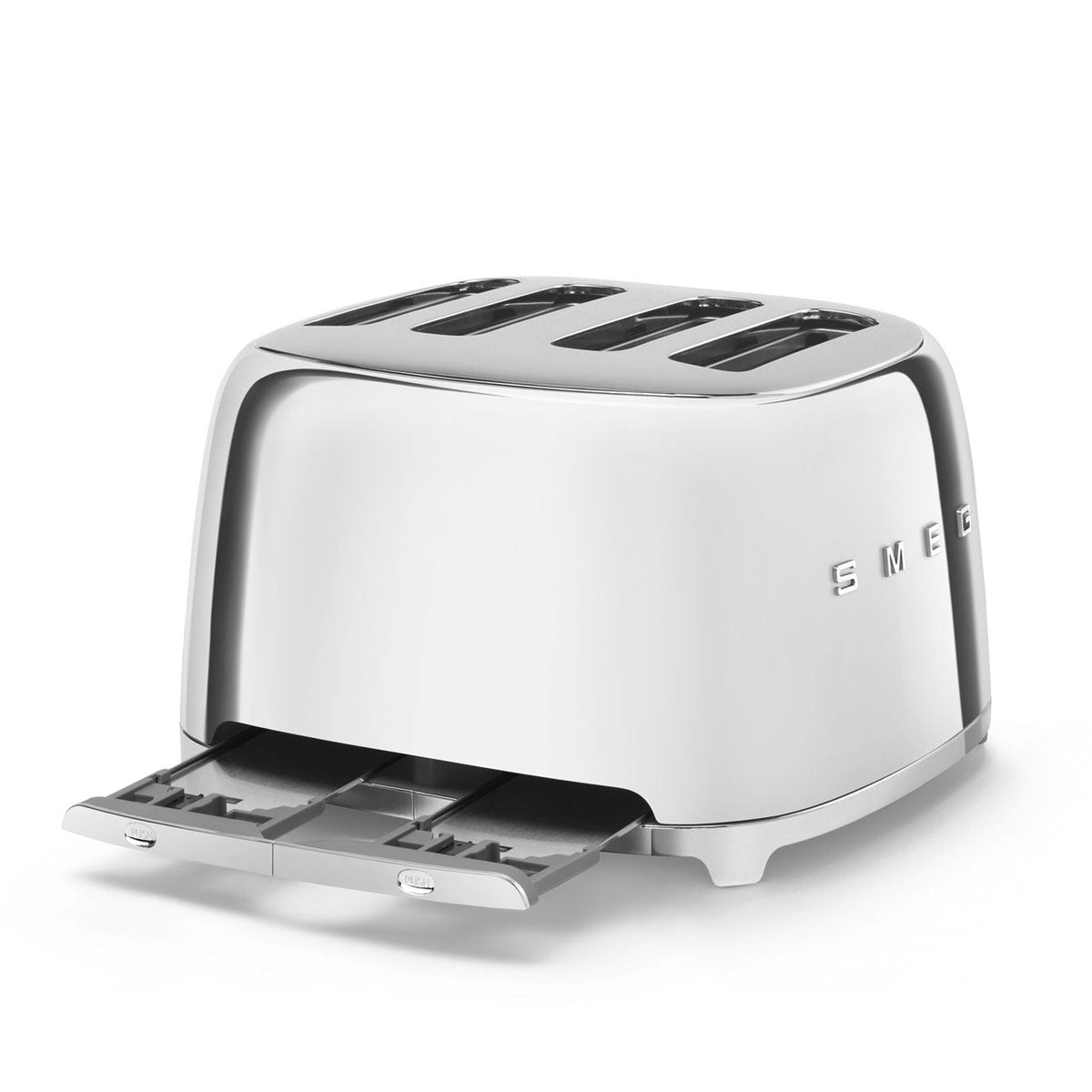 Smeg 50's Retro Style 4 Slice Silver Toaster | TSF03SSUK Smeg Toaster Euronics Ireland
