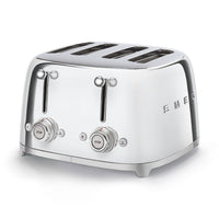 Smeg 50's Retro Style 4 Slice Silver Toaster | TSF03SSUK Smeg Toaster Euronics Ireland