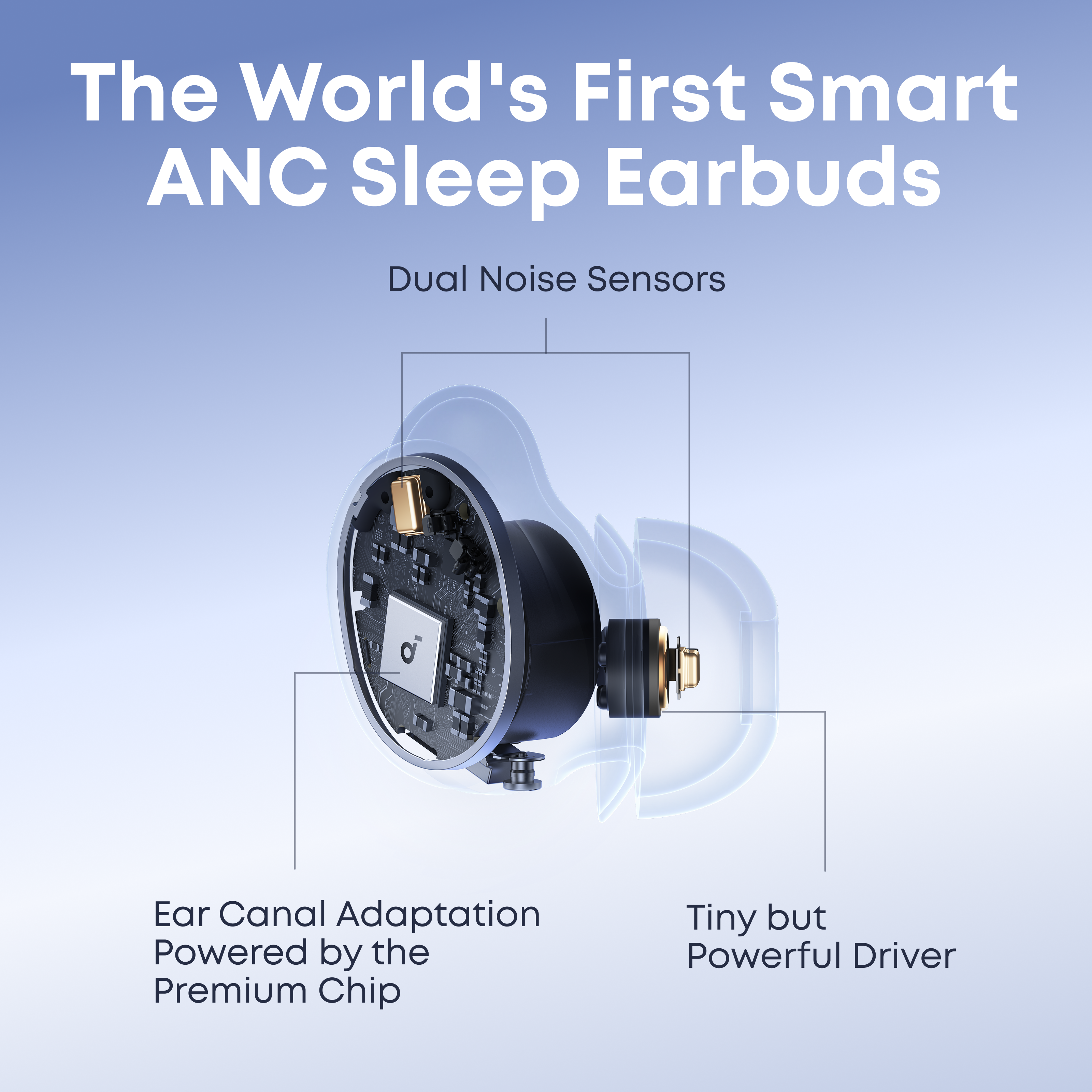 soundcore Sleep A30 Sleep Earbuds, Mist Green - official product image