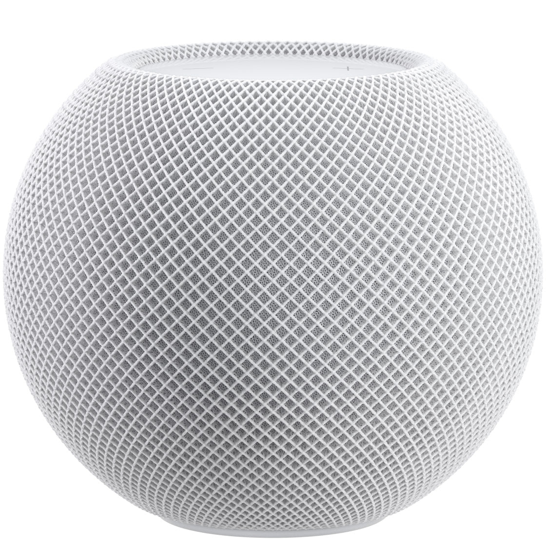 Apple HomePod mini Smart Speaker - White - front view, touch surface unlit