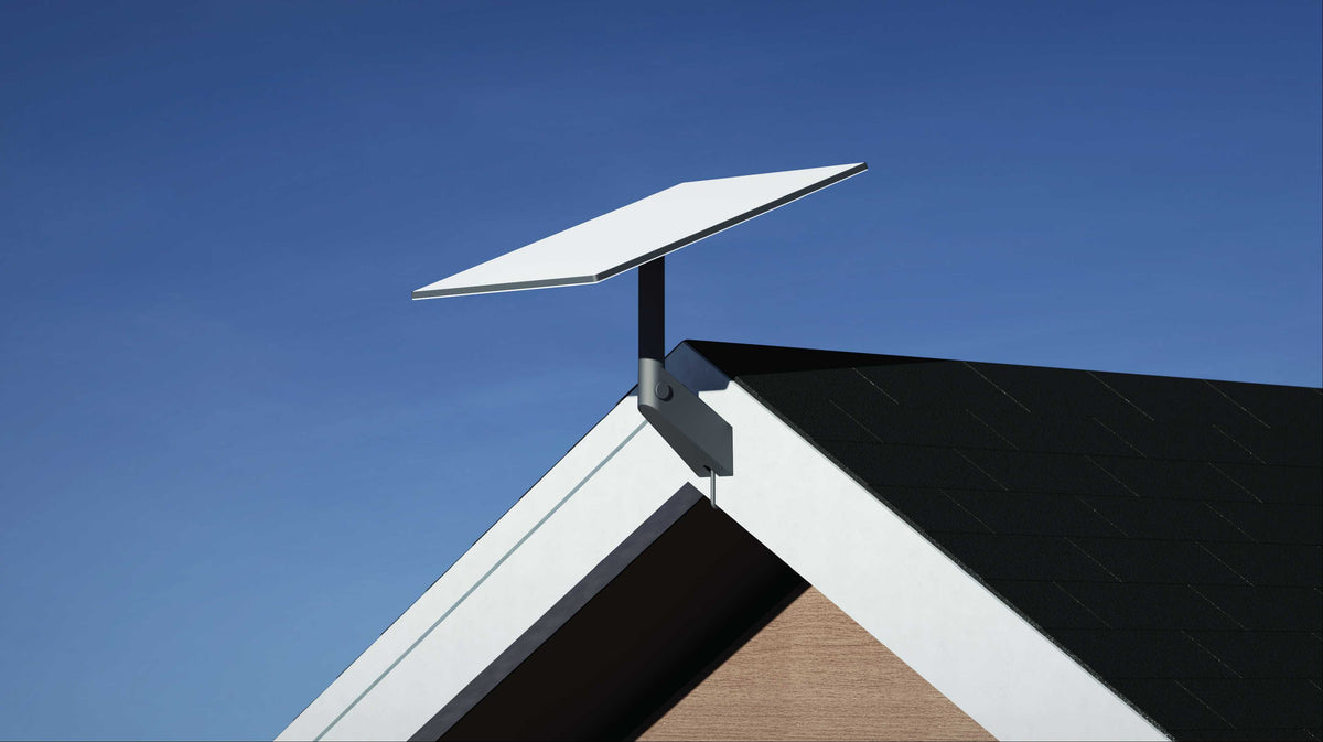Starlink Standard Wall Mount - antenna mounted on a gable wall