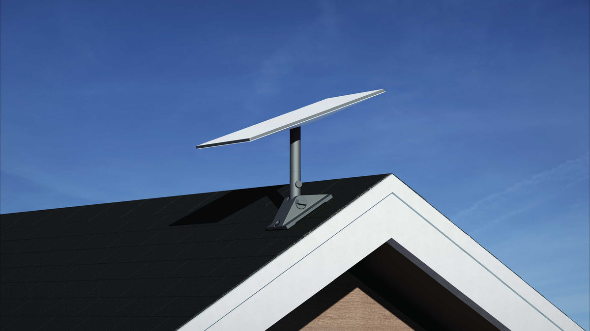 Starlink Standard Pivot Mount - antenna mounted on a shingled roof