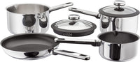 Stellar Stay Cool 4 Piece Draining Saucepan Set SLB2 full set studio shot