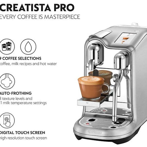 The Creatista Pro Nespresso Coffee Machine by Sage | SNE900BSS4GUK1 Sage Coffee Machine Euronics Ireland