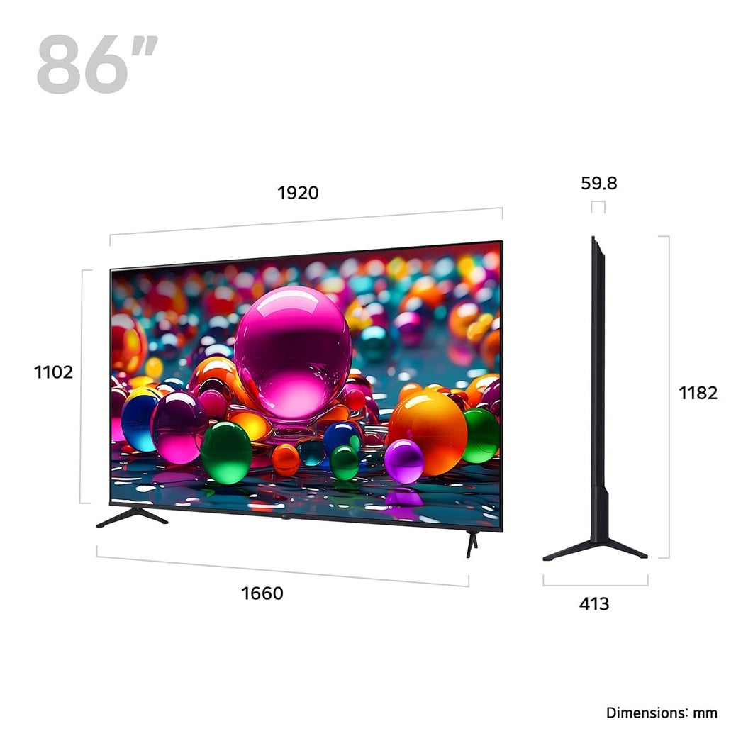 LG UA75 86" 4K UHD LED Smart TV | 86UA75006LA.AEKQ LG TV Euronics Ireland