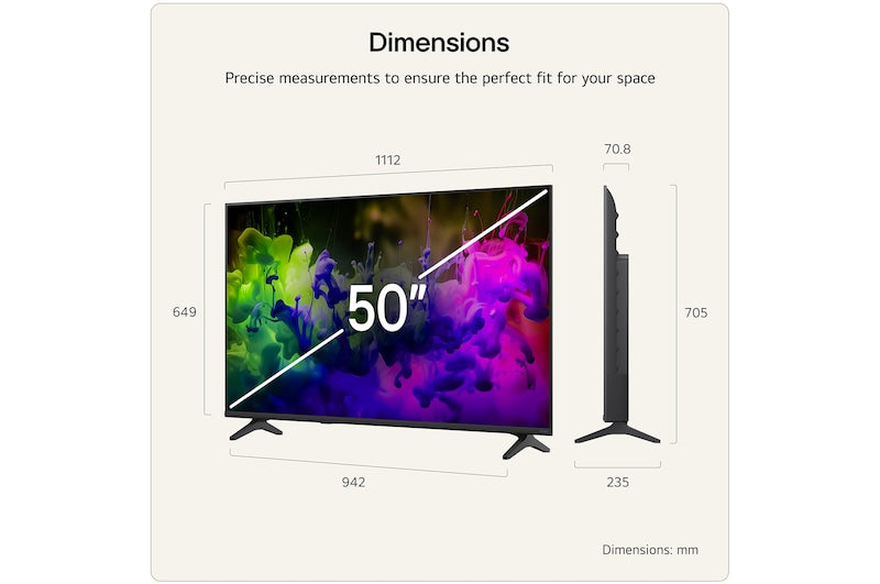 LG 50-inch 4K QNED Smart TV | 50QNED7EB3C.AEI