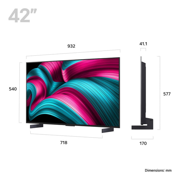 LG OLED AI 42" 4K HDR Smart TV | OLED42C54LA.AEK LG TV Euronics Ireland