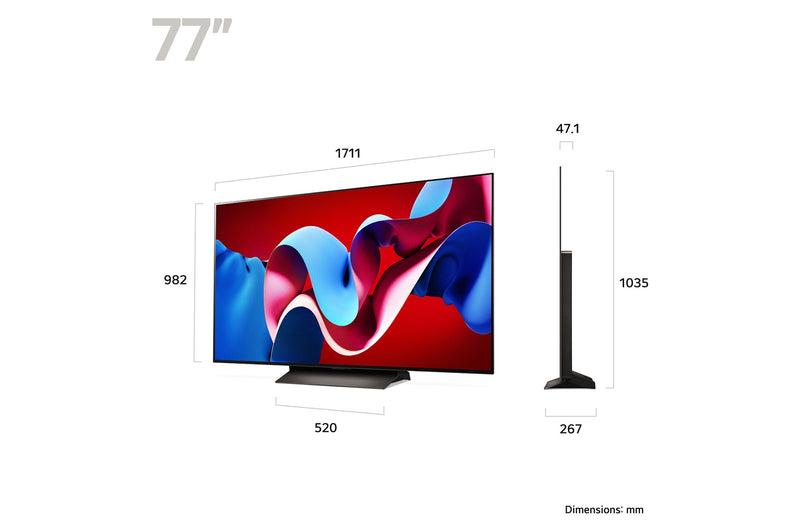 LG 77 Inch C4 OLED TV (2024) | OLED77C44LA.AEK