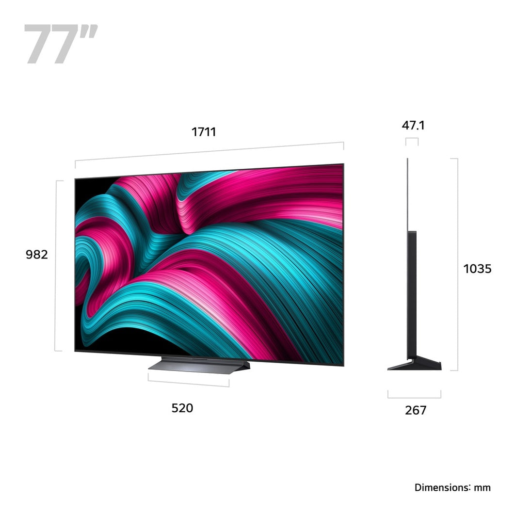 LG OLED AI 77" 4K HDR Smart TV | OLED77C54LA.AEK LG TV Euronics Ireland