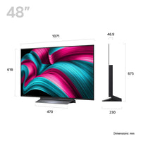 LG OLED AI 48" 4K HDR Smart TV | OLED48C54LA.AEK LG TV Euronics Ireland