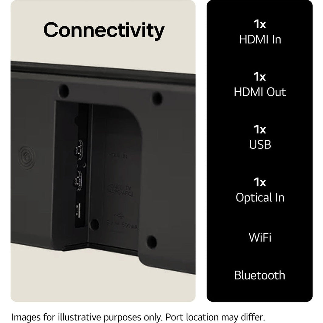 LG USC9S 3.1.3ch Wireless Sound Bar with Subwoofer | USC9S.DGBRLLK