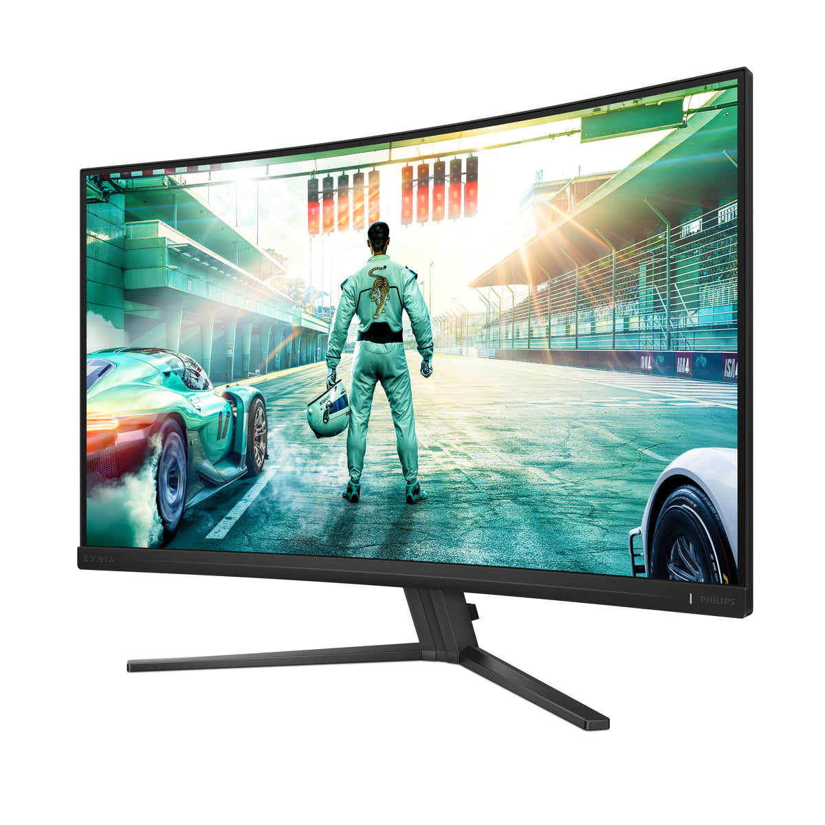 Philips Evnia 32M2C3500L 32" QHD 180Hz Curved Gaming Monitor - three-quarter view