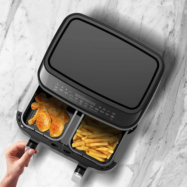 TurboTronic 9 Litre 1600W Dual Air Fryer | 35017 TurboTronic Air Fryer Euronics Ireland