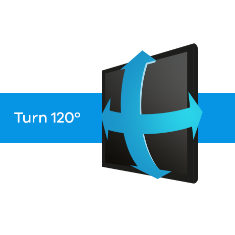 One For All Solid Wall Mount, Tilt & Turn 120, 32"-84", Max 60kg