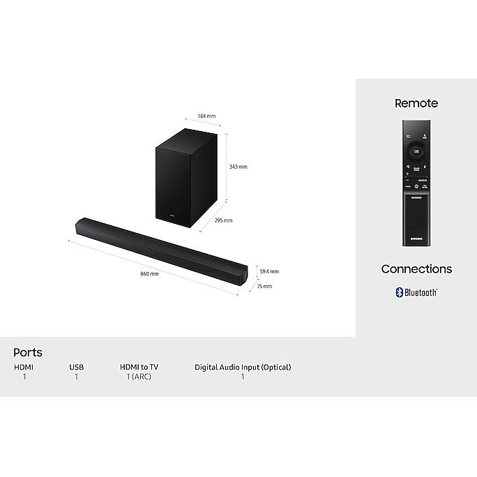 Samsung B650F Soundbar with Wireless Subwoofer – view 9