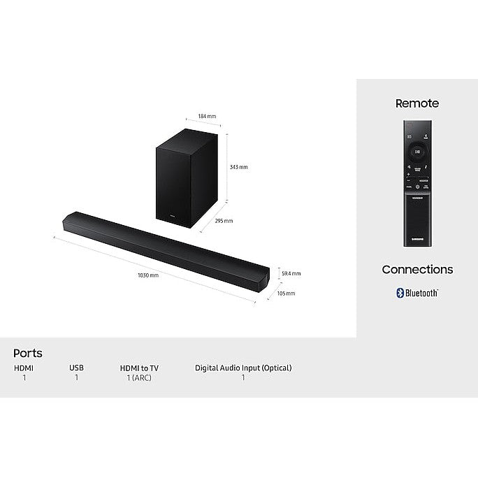 Samsung B-Series Soundbar with Wireless Subwoofer – view 9