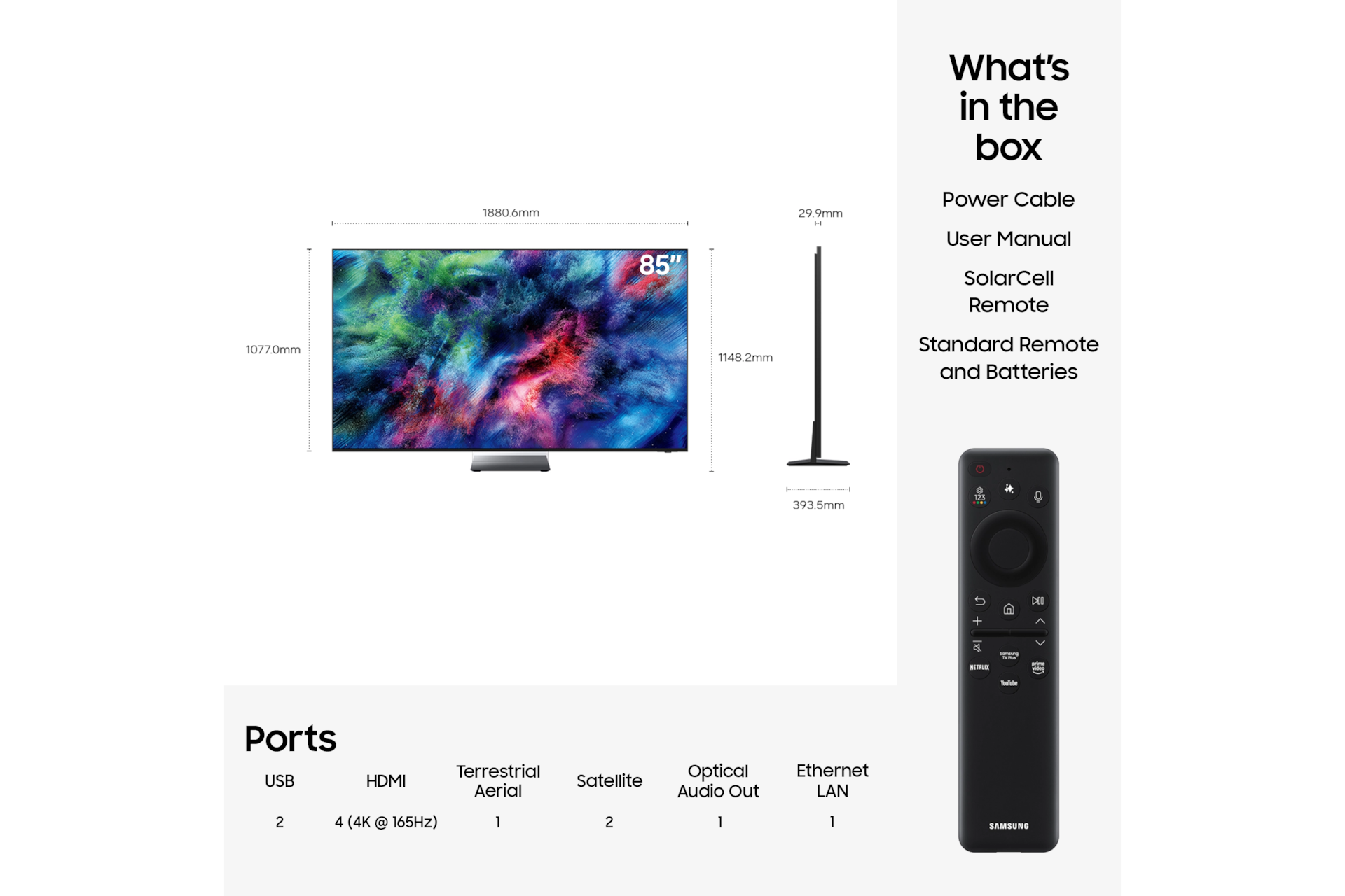 Samsung MRE85R95HATXXU 85-inch R95H Micro RGB